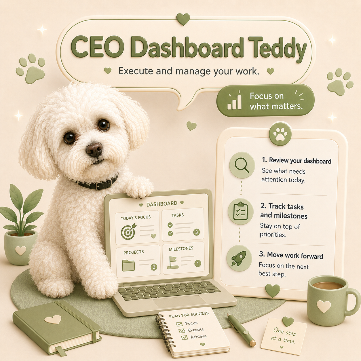 Teddy on the dashboard